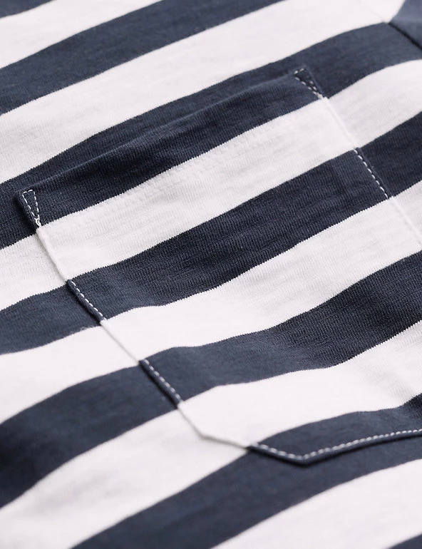 Seasalt Cornwall Men's T-shirts Organic Cotton Crew Neck Striped T-Shirt 7 Seasalt Cornwall Men's T-shirts Organic Cotton Crew Neck Striped T-Shirt - Image 5