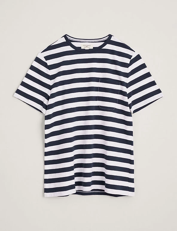 Seasalt Cornwall Men's T-shirts Organic Cotton Crew Neck Striped T-Shirt 4 Seasalt Cornwall Men's T-shirts Organic Cotton Crew Neck Striped T-Shirt - Image 2