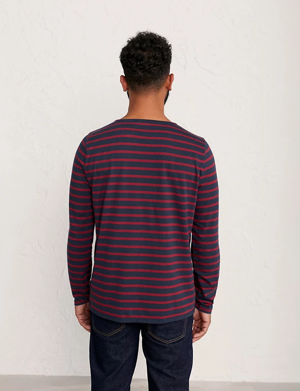 Seasalt Cornwall Men's T-shirts Organic Cotton Striped Long Sleeve T-Shirt 20 Seasalt Cornwall Men's T-shirts Organic Cotton Striped Long Sleeve T-Shirt - Image 18