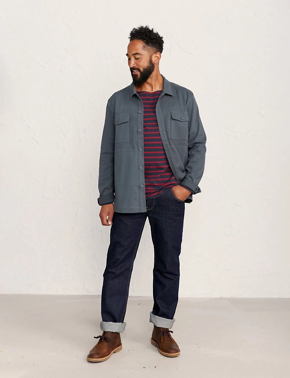 Seasalt Cornwall Men's T-shirts Organic Cotton Striped Long Sleeve T-Shirt 21 Seasalt Cornwall Men's T-shirts Organic Cotton Striped Long Sleeve T-Shirt - Image 19