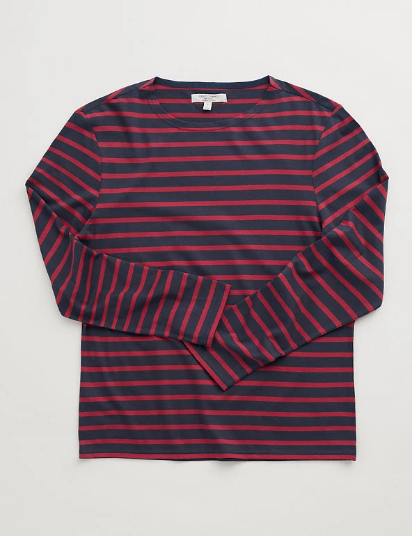 Seasalt Cornwall Men's T-shirts Organic Cotton Striped Long Sleeve T-Shirt 19 Seasalt Cornwall Men's T-shirts Organic Cotton Striped Long Sleeve T-Shirt - Image 17