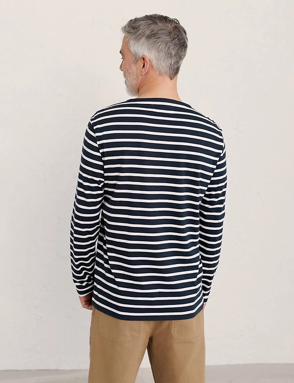 Seasalt Cornwall Men's T-shirts Organic Cotton Striped Long Sleeve T-Shirt 16 Seasalt Cornwall Men's T-shirts Organic Cotton Striped Long Sleeve T-Shirt - Image 14