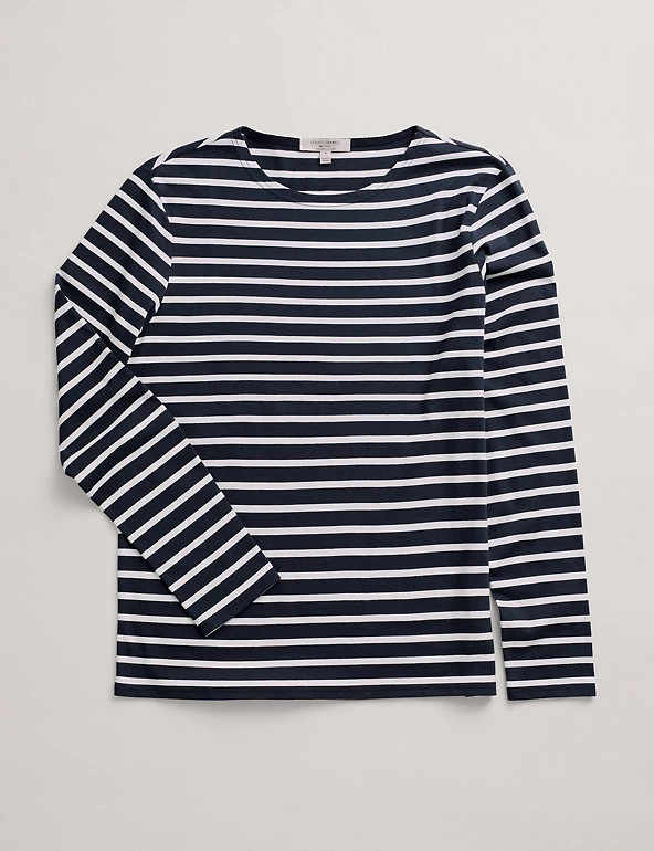 Seasalt Cornwall Men's T-shirts Organic Cotton Striped Long Sleeve T-Shirt 14 Seasalt Cornwall Men's T-shirts Organic Cotton Striped Long Sleeve T-Shirt - Image 12