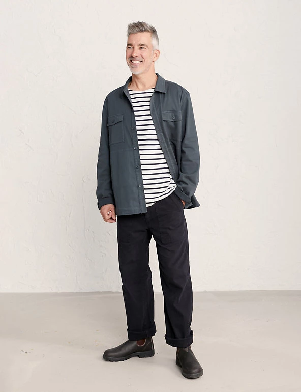 Seasalt Cornwall Men's T-shirts Organic Cotton Striped Long Sleeve T-Shirt 5 Seasalt Cornwall Men's T-shirts Organic Cotton Striped Long Sleeve T-Shirt - Image 3