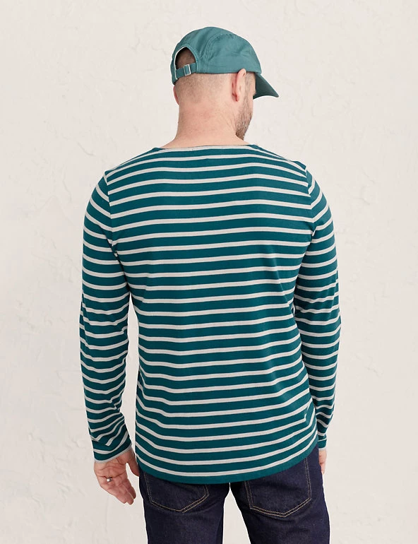 Seasalt Cornwall Men's T-shirts Organic Cotton Striped Long Sleeve T-Shirt 26 Seasalt Cornwall Men's T-shirts Organic Cotton Striped Long Sleeve T-Shirt - Image 24