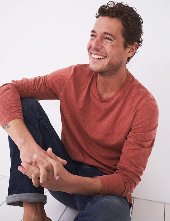 White Stuff Men's T-shirts Pure Cotton Long Sleeve T-Shirt 9 White Stuff Men's T-shirts Pure Cotton Long Sleeve T-Shirt - Image 7