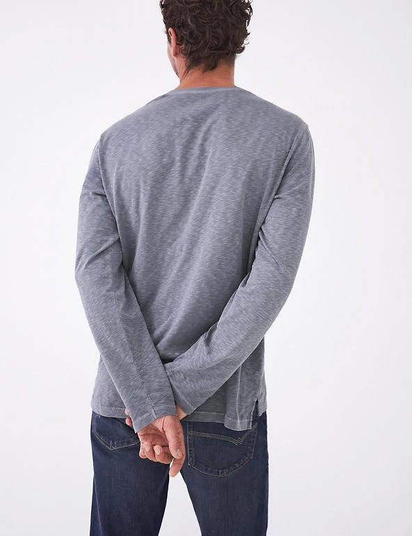 White Stuff Men's T-shirts Pure Cotton Long Sleeve T-Shirt 6 White Stuff Men's T-shirts Pure Cotton Long Sleeve T-Shirt - Image 4