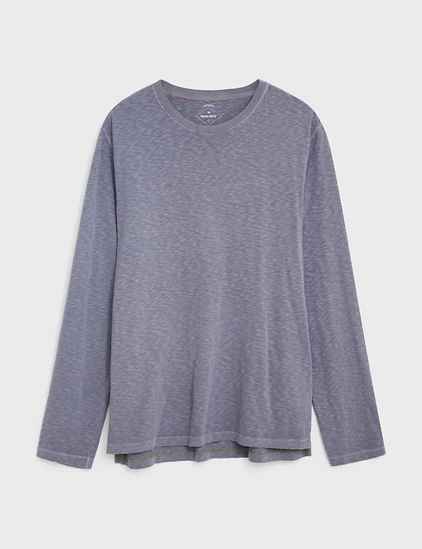 White Stuff Men's T-shirts Pure Cotton Long Sleeve T-Shirt 4 White Stuff Men's T-shirts Pure Cotton Long Sleeve T-Shirt - Image 2