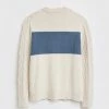 White Stuff Men's Jumpers Pure Cotton Cable Colour Block Jumper -Popular Znas Store SD 10 T19 1843 F4 X EC 4