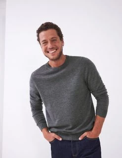 White Stuff Men's Jumpers Merino Wool Crew Neck Jumper