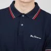 Ben Sherman Men's Polo Shirts Pure Cotton Pique Tipped Polo Shirt -Popular Znas Store SD 10 T19 5601 F4 X EC 4