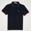 Ben Sherman Men's Polo Shirts Pure Cotton Pique Tipped Polo Shirt -Popular Znas Store SD 10 T19 5601 F4 X EC 90