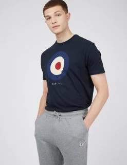 Ben Sherman Men's T-shirts Pure Cotton Target Graphic T-Shirt