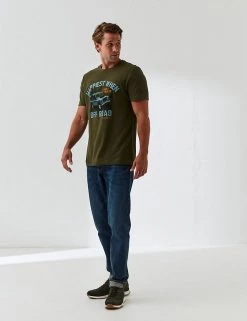 FatFace Men's T-shirts Pure Cotton Graphic Slogan T-Shirt