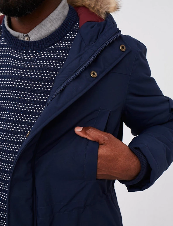 FatFace Men's Coats & Jackets Padded Hooded Parka Jacket 5 FatFace Men's Coats & Jackets Padded Hooded Parka Jacket - Image 3