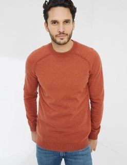 FatFace Men's Jumpers Cotton Rich Crew Neck Jumper With Wool
