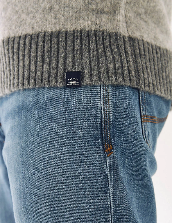 FatFace Men's Jumpers Colour Block Crew Neck Jumper With Wool 5 FatFace Men's Jumpers Colour Block Crew Neck Jumper With Wool - Image 3