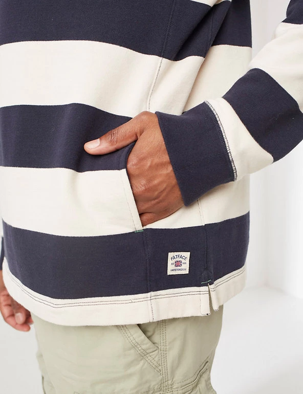 FatFace Men's Hoodies & Sweatshirts Cotton Rich Striped Sweatshirt 5 FatFace Men's Hoodies & Sweatshirts Cotton Rich Striped Sweatshirt - Image 3