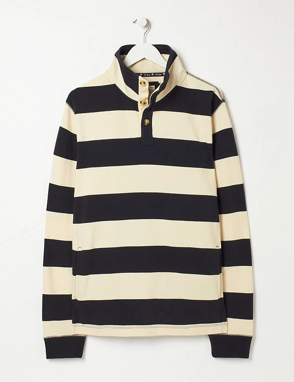 FatFace Men's Hoodies & Sweatshirts Cotton Rich Striped Sweatshirt 4 FatFace Men's Hoodies & Sweatshirts Cotton Rich Striped Sweatshirt - Image 2