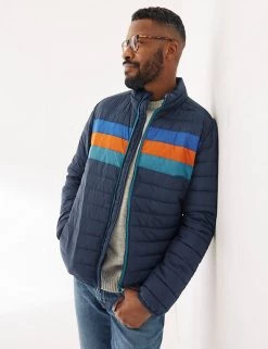 FatFace Men's Coats & Jackets Striped Padded Puffer Jacket