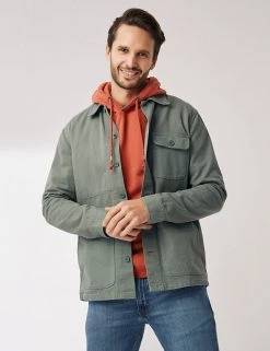 FatFace Men's Coats & Jackets Pure Cotton Utility Jacket
