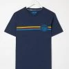 FatFace Men's T-shirts Pure Cotton Striped T-Shirt -Popular Znas Store SD 10 T19 6354 E4 X EC 90
