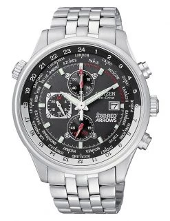 Men's Watches Citizen Red Arrows Eco-Drive Chronograph Stainless Steel Watch
