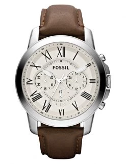 Men's Watches Fossil Grant Leather Analogue Quartz Watch