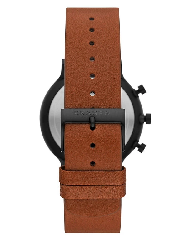 Men's Watches Skagen Ancher Chronograph Brown Leather Watch 6 Men's Watches Skagen Ancher Chronograph Brown Leather Watch - Image 4