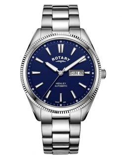 Men's Watches Rotary Henley Day And Date Stainless Steel Watch