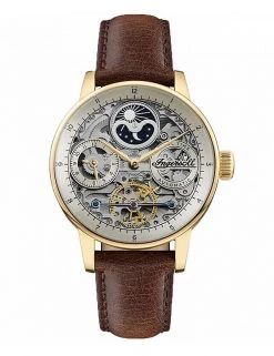 Men's Watches Ingersoll The Jazz Brown Leather Automatic Watch