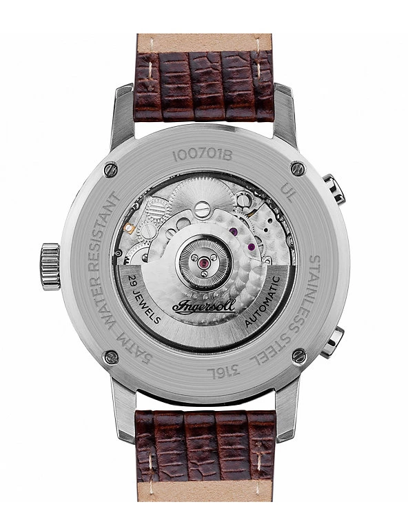 Men's Watches Ingersoll Grafton Brown Leather Automatic Watch 4 Men's Watches Ingersoll Grafton Brown Leather Automatic Watch - Image 2
