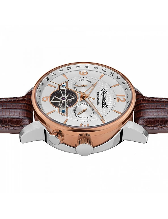 Men's Watches Ingersoll Grafton Brown Leather Automatic Watch 5 Men's Watches Ingersoll Grafton Brown Leather Automatic Watch - Image 3