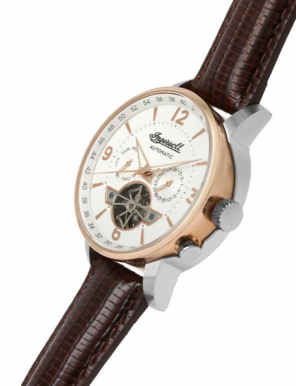 Men's Watches Ingersoll Grafton Brown Leather Automatic Watch 6 Men's Watches Ingersoll Grafton Brown Leather Automatic Watch - Image 4