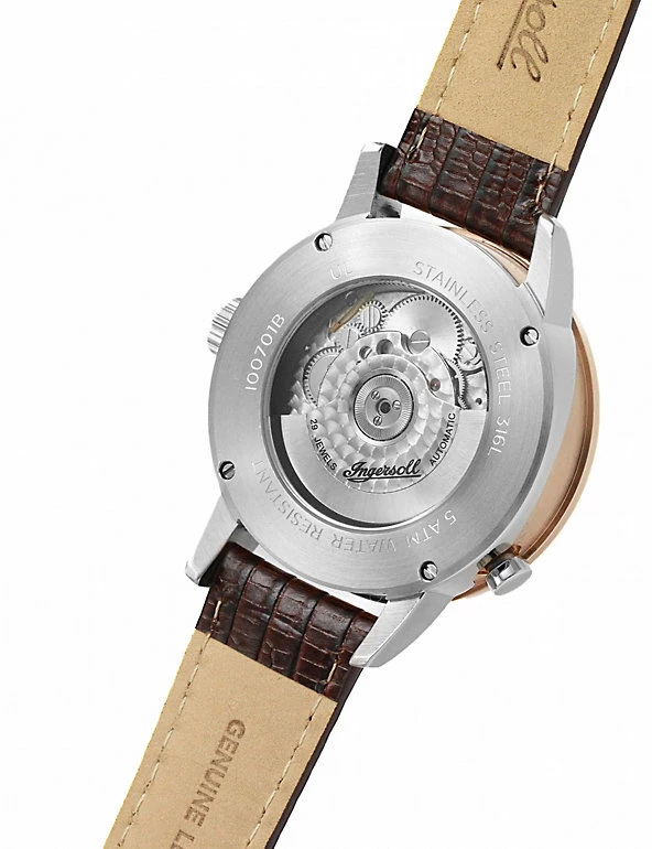 Men's Watches Ingersoll Grafton Brown Leather Automatic Watch 7 Men's Watches Ingersoll Grafton Brown Leather Automatic Watch - Image 5
