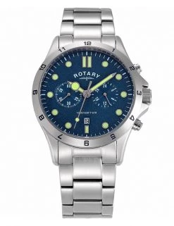 Men's Watches Rotary Hero Waterproof Stainless Steel Chronograph Watch