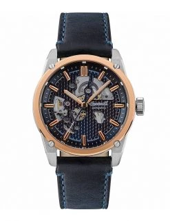 Men's Watches Ingersoll Carroll Black Leather Automatic Watch