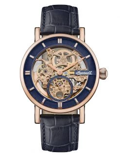 Men's Watches Ingersoll Herald Blue Leather Automatic Watch