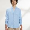 JAEGER Casual Shirts Luxury Pure Linen Long Sleeve Shirt -Popular Znas Store SD 10 T62 1204C E1 X EC 1