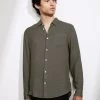 JAEGER Casual Shirts Luxury Pure Linen Long Sleeve Shirt -Popular Znas Store SD 10 T62 1204C JS X EC 1
