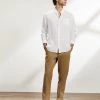 JAEGER Casual Shirts Luxury Pure Linen Long Sleeve Shirt -Popular Znas Store SD 10 T62 1204C Z0 X EC 0