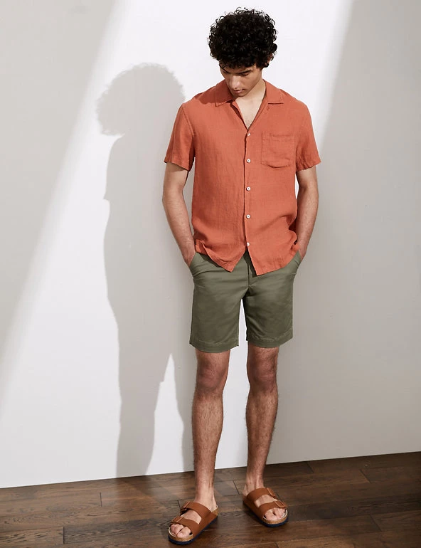 JAEGER Casual Shirts Luxury Pure Linen Revere Shirt 5 JAEGER Casual Shirts Luxury Pure Linen Revere Shirt - Image 3