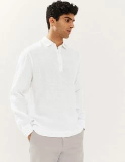 JAEGER Casual Shirts Luxury Pure Linen Overshirt