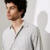 JAEGER Casual Shirts Cotton And Linen Striped Shirt 11 JAEGER Casual Shirts Cotton And Linen Striped Shirt -Popular Znas Store SD 10 T62 1216C Z0 X EC 2