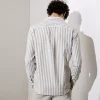 JAEGER Casual Shirts Cotton And Linen Striped Shirt 12 JAEGER Casual Shirts Cotton And Linen Striped Shirt -Popular Znas Store SD 10 T62 1216C Z0 X EC 3