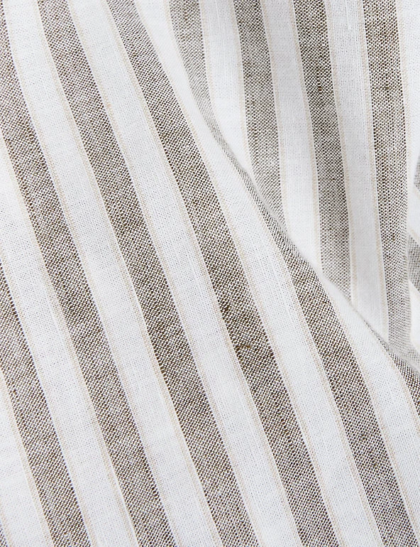 JAEGER Casual Shirts Cotton And Linen Striped Shirt 8 JAEGER Casual Shirts Cotton And Linen Striped Shirt - Image 6