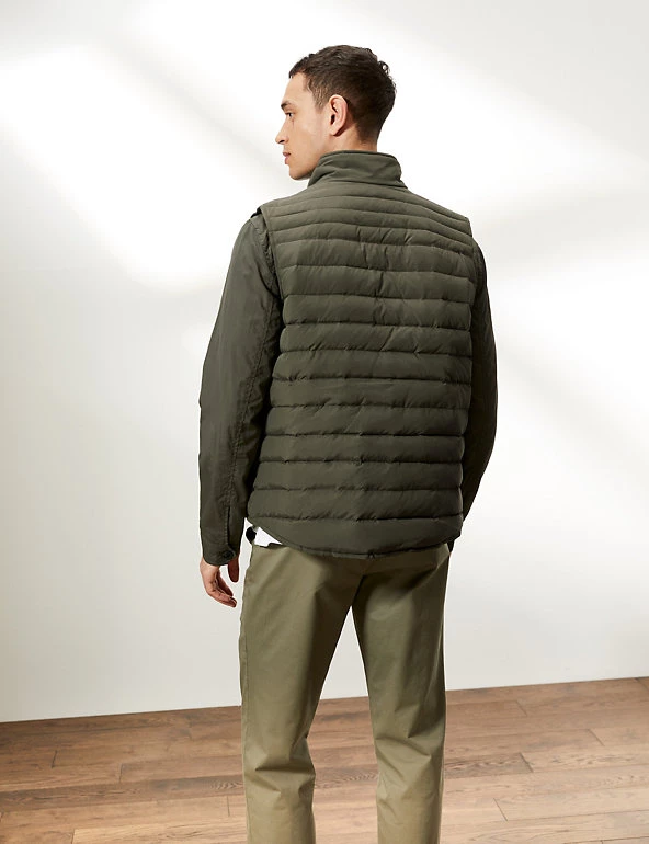 JAEGER Men's Coats & Jackets Recycled Feather And Down Reversible Padded Gilet 6 JAEGER Men's Coats & Jackets Recycled Feather And Down Reversible Padded Gilet - Image 4