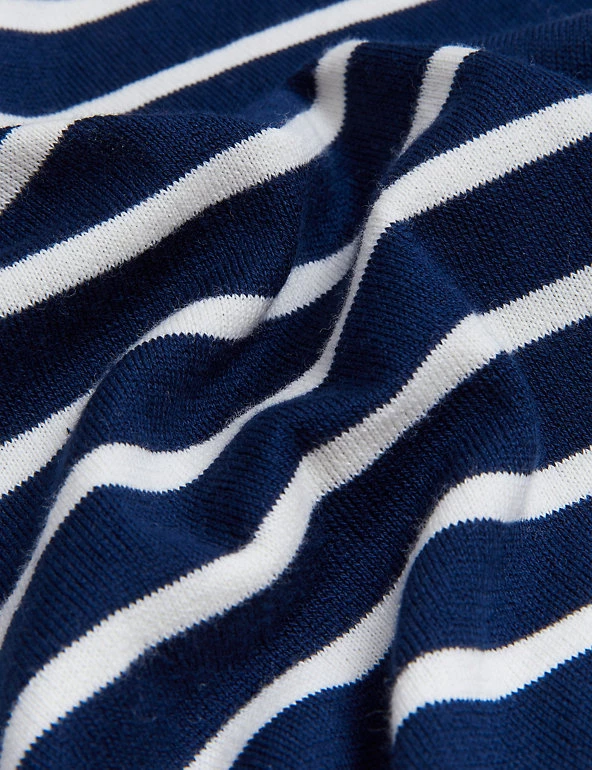 JAEGER Men's Knitted Polo Shirts Pure Cotton Striped Knitted Polo Shirt 8 JAEGER Men's Knitted Polo Shirts Pure Cotton Striped Knitted Polo Shirt - Image 6