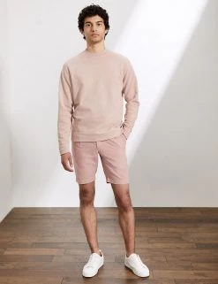 JAEGER Men's Shorts Linen And Cotton Single Pleat Shorts