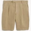 JAEGER Men's Shorts Linen And Cotton Single Pleat Shorts -Popular Znas Store SD 10 T62 2608C SS X EC 90
